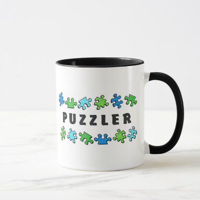 Mug Énigme avec des morceaux de puzzle (Droite)