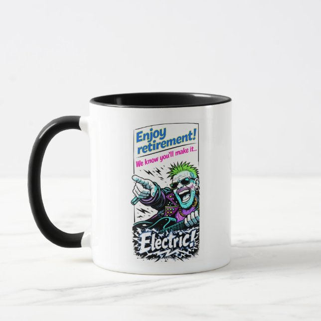 Mug Enjoy Electric retirement! (Gauche)