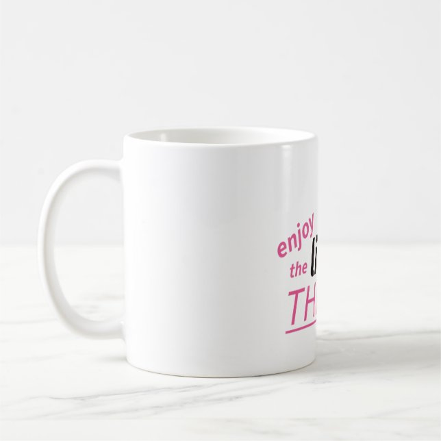 Mug Enjoy the Little Things Quote Art. (Gauche)