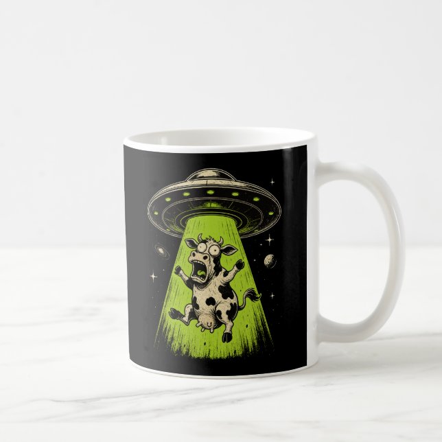 Mug Enlèvement de vache extraterrestre Weirdcore Surré (Droite)