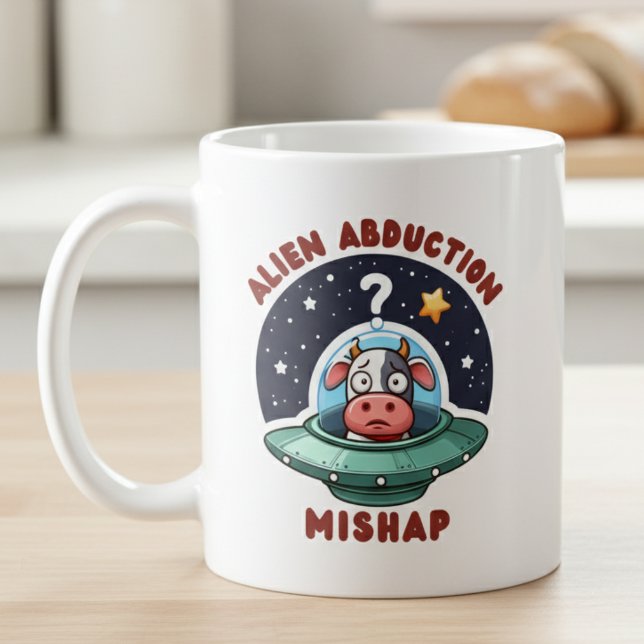 Mug Enlèvement extraterrestre raté : vache confuse  (Créateur téléchargé)