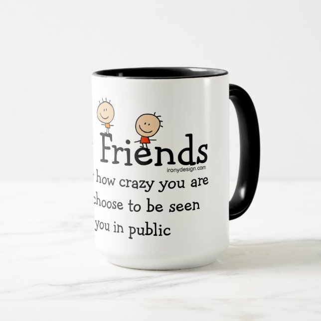 Mug Énonciation drôle de meilleurs amis (Devant droit)