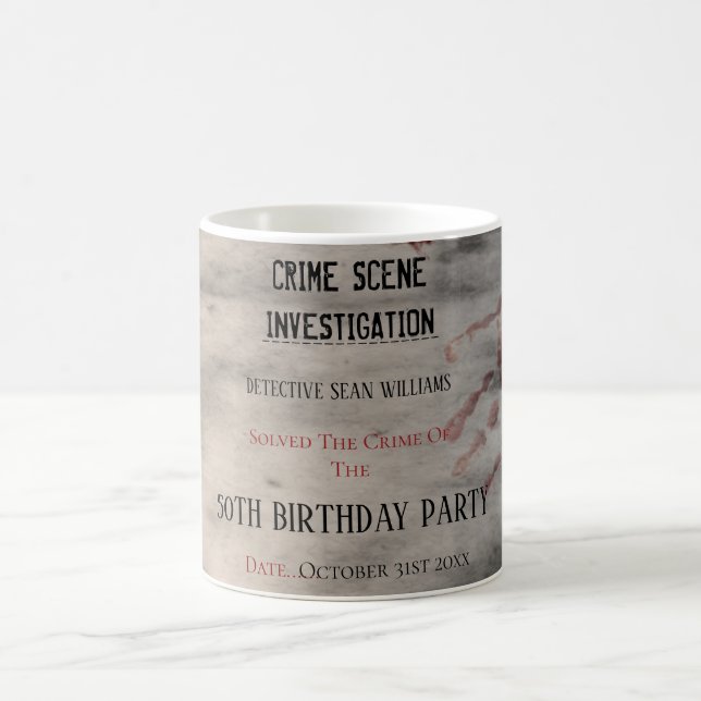 Mug Enquête sur la scène de crime Anniversaire (Centre)