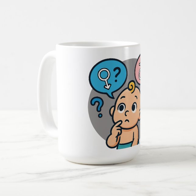 Mug Enquête sur le nom de la baby shower  (Devant gauche)