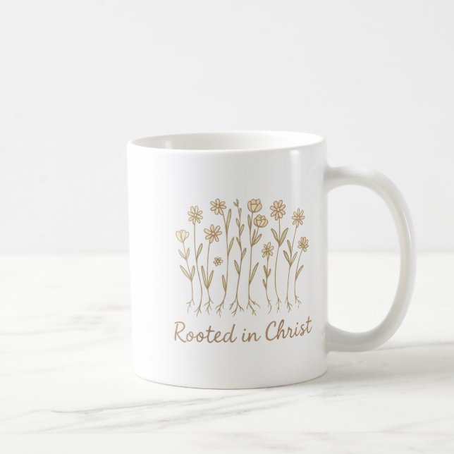 Mug Enraciné Dans Le Christ Fleurs Fille Chrétienne Di (Droite)