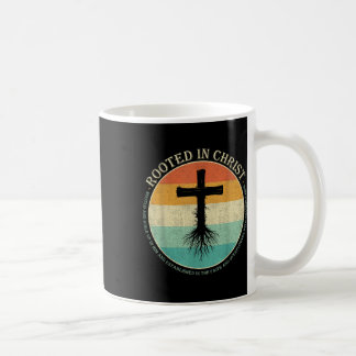 Mug Enraciné Dans le Christ, Jésus Croix foi chrétienn