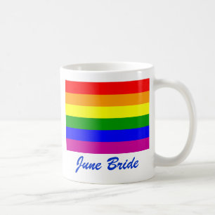 Mug Enregistrer la date/Mariage/Gay pride Rainbow