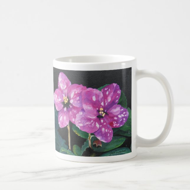 Mug Enrouler autour des violettes roses (Droite)