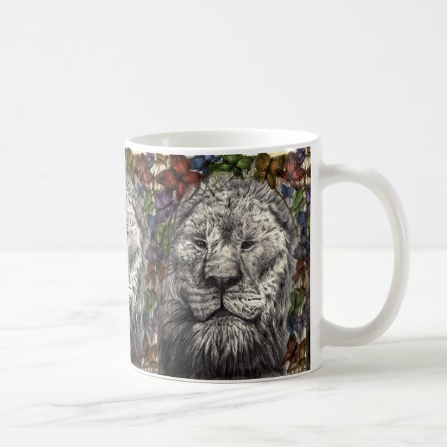 Mug Enroulez-vous sous mon art d'animal de papillons (Droite)