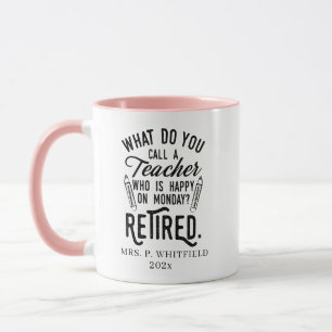 Mug Enseignant à la retraite Chef d'école Cadeau de re