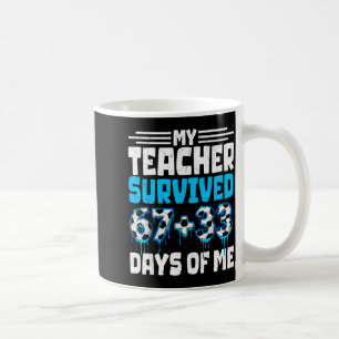 Mug Enseignant a survécu 100 jours de moi 100e jour d'