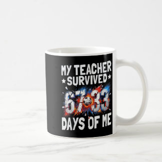 Mug Enseignant a survécu 100 jours de moi 100e jour d'