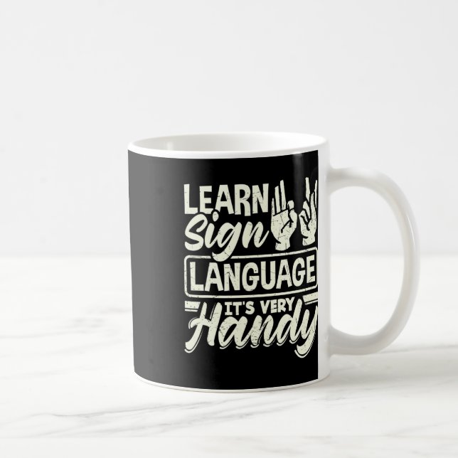 Mug Enseignant Alphabet Langue Chanté Américaine Son T (Droite)