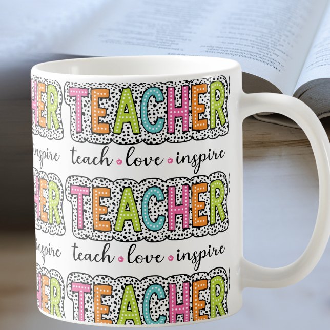 Mug Enseignant Amour Inspirer Enseigner (Créateur téléchargé)
