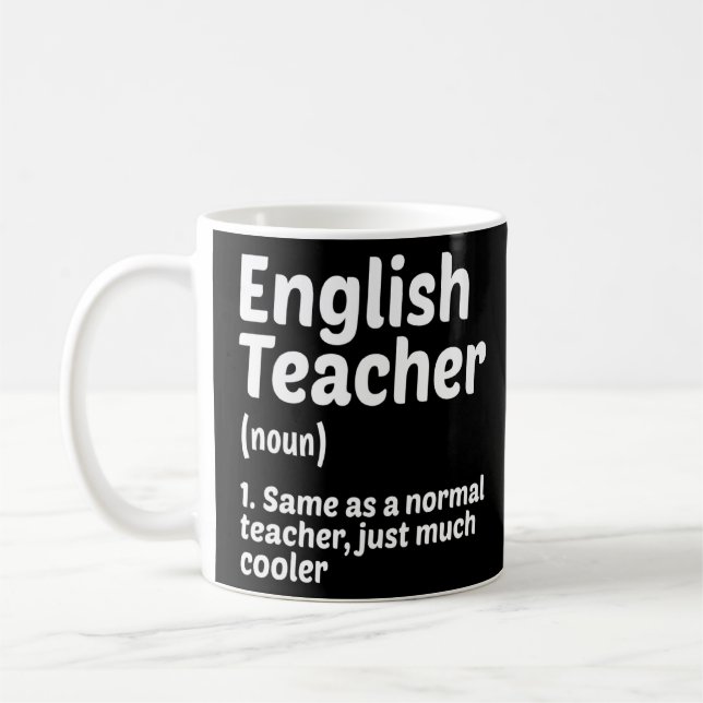 Mug Enseignant Anglais Définition Enseignement École E (Gauche)