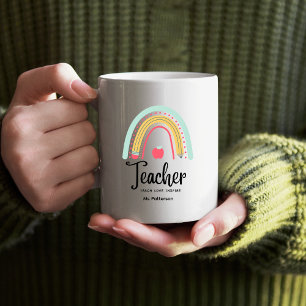 Mug Enseignant Apprendre Amour Inspirer Rainbow Person