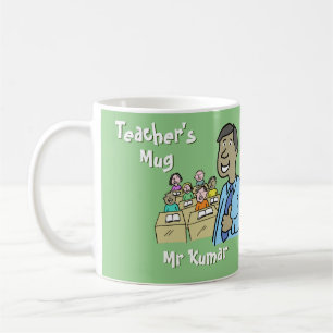 Mug Enseignant asiatique masculin avec classe