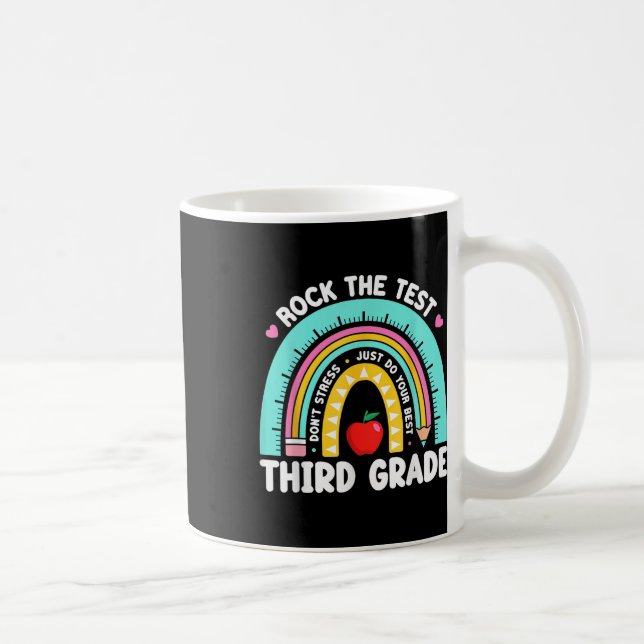 Mug Enseignant de 3e année Rock Le jour de l'examen Tr (Droite)