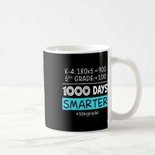 Mug Enseignant de 5e année 1000 Jours Plus intelligent