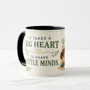 Mug Enseignant de maternelle, Cadeau Grand Cœur Petits