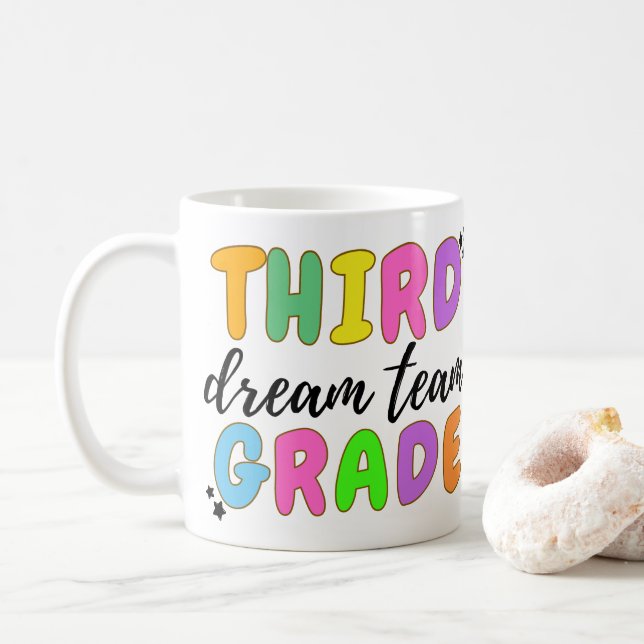 Mug Enseignant De Troisième Année, Retour À L'École, É (Avec donut)