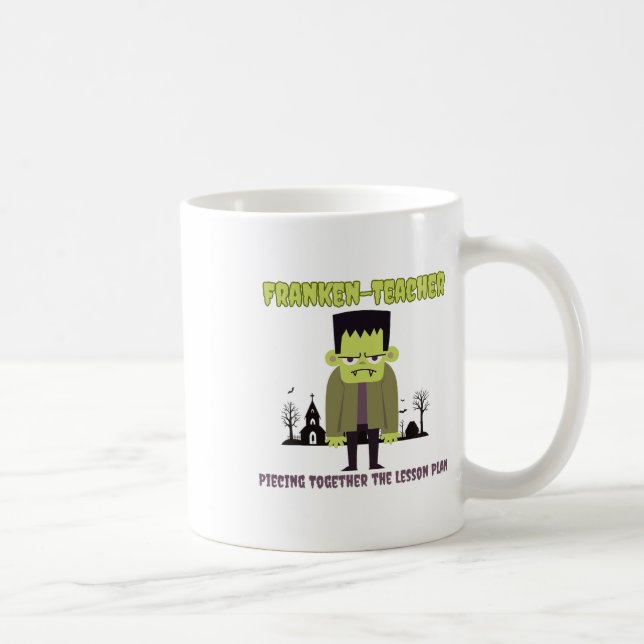 Mug Enseignant drôle Halloween Chemise Franken-profess (Droite)