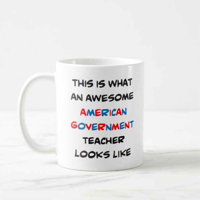 Mug enseignant du gouvernement américain, génial (Gauche)