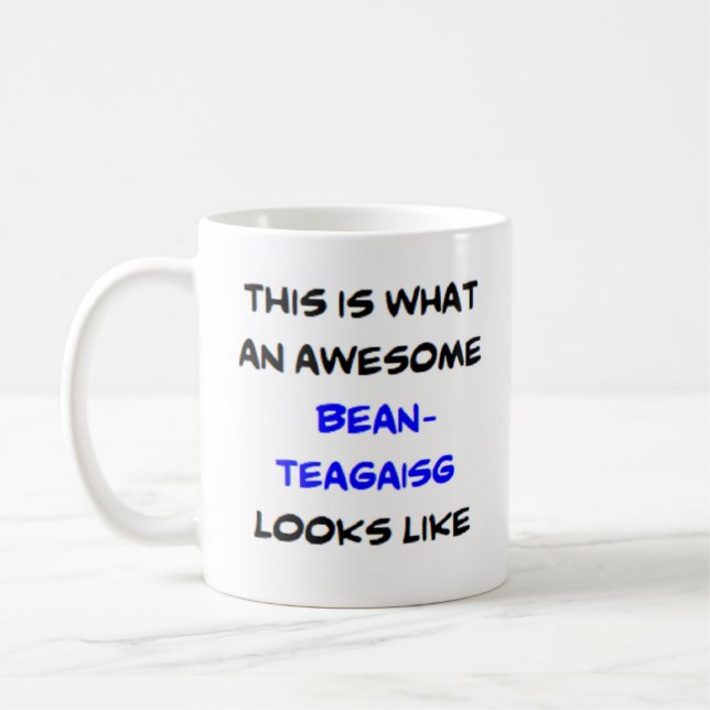 Mug enseignant écossais bean-teagaisg, formidable (Gauche)