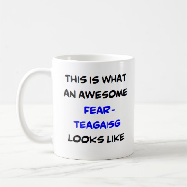 Mug enseignant écossais peur-teagaisaising, génial (Gauche)