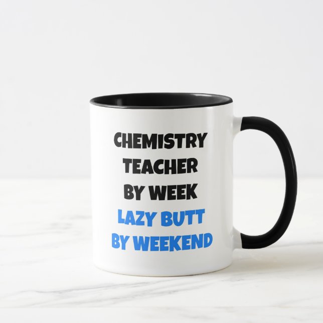 Mug Enseignant en chimie des boutons de Lazy (Droite)