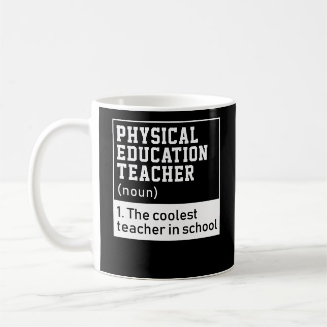 Mug Enseignant en éducation physique Définition P.E. (Gauche)
