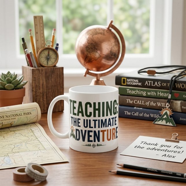 Mug Enseignant en plein air, aventure ultime  (Créateur téléchargé)