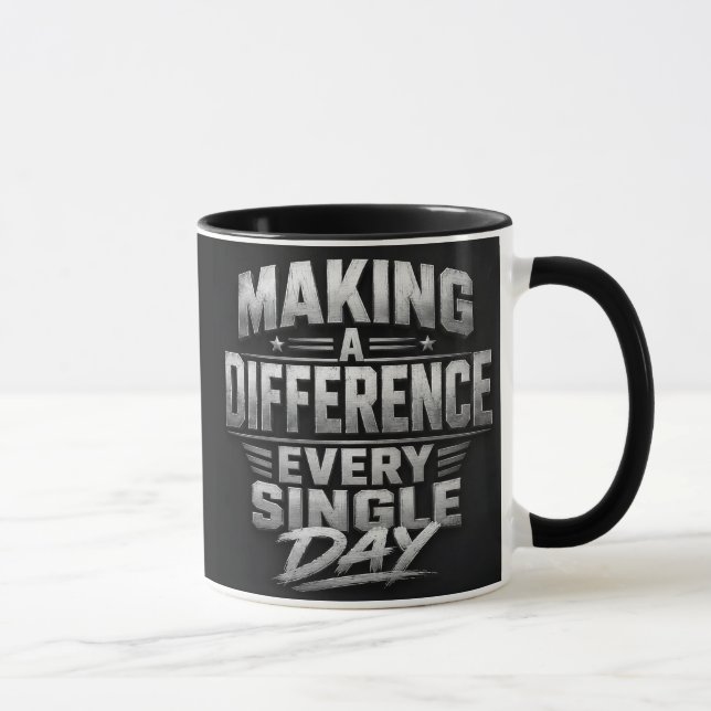 Mug Enseignant faisant une différence chaque jour (Droite)