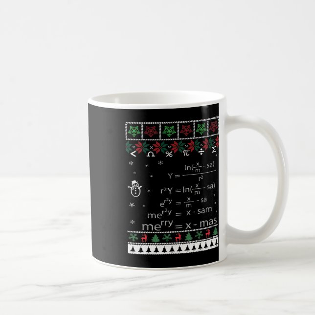 Mug Enseignant Funky Math Noël Joyeux Noël En Eq Math (Droite)