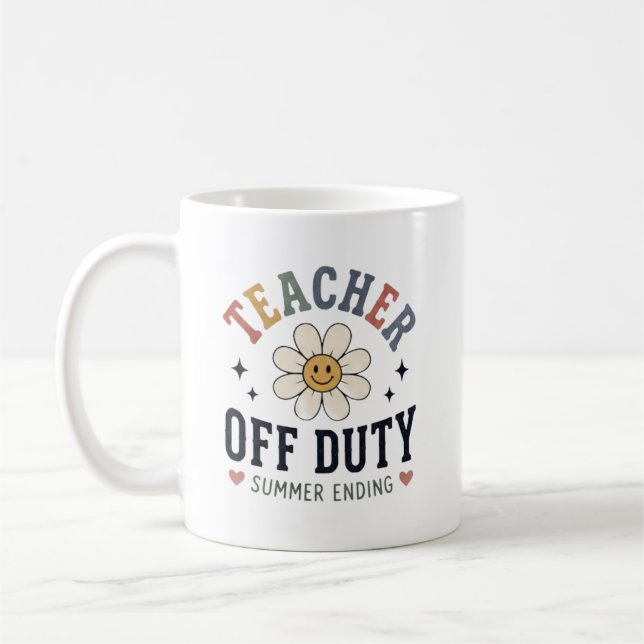 Mug Enseignant hors service drôle de fin d'été Enseign (Gauche)
