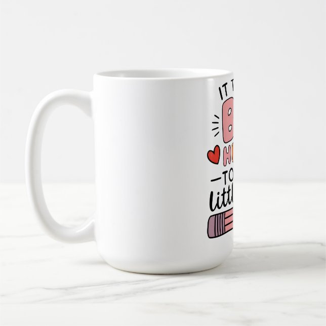 Mug Enseignant Il Faut Un Grand Cœur Pour Enseigner Le (Gauche)