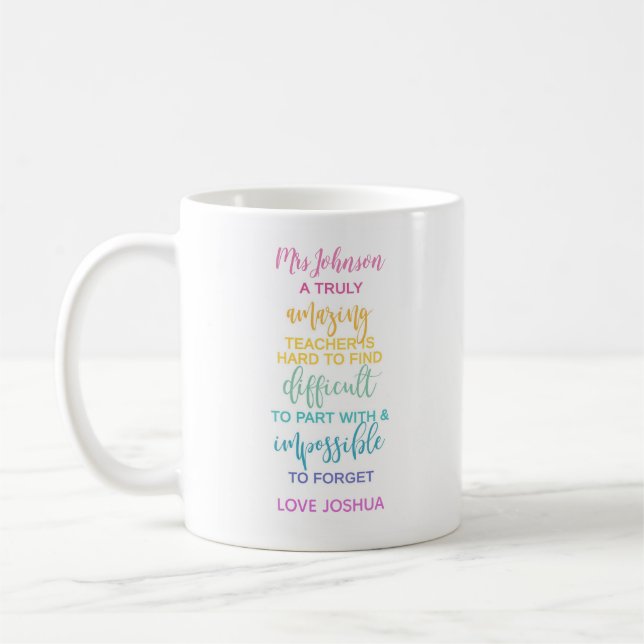 Mug Enseignant Incroyable – Difficile à Trouver Im (Gauche)