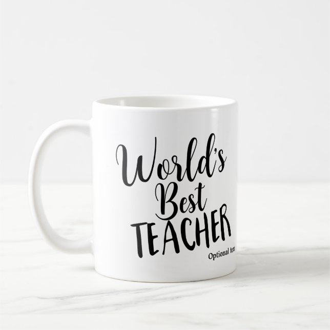 Mug ENSEIGNANT LE MEILLEUR DU MONDE Anniversaire Perso (Gauche)