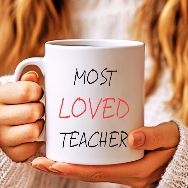 Mug Enseignant le Plus Aimé I Heart Saint-Valentin (Teacher Appreciation Mug for Valentines Day)