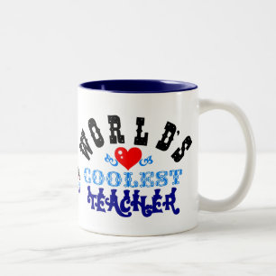 Mug "Enseignant le plus cool du monde" Deux Tonsღ╬