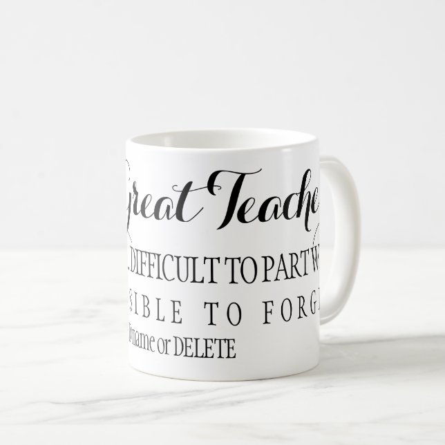 Mug Enseignant merci appréciation congé (Devant droit)