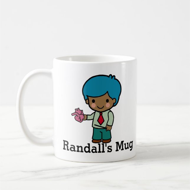 Mug Enseignant mignon avec coeur (Gauche)