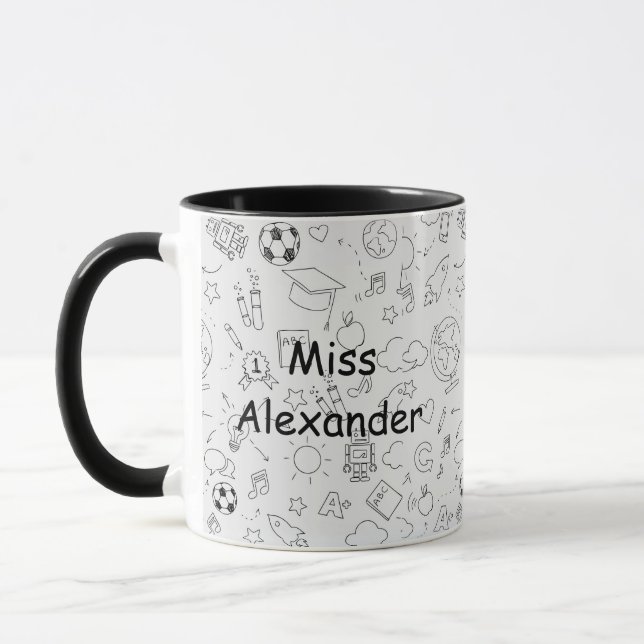 Mug Enseignant personnalisé à l'école primaire  (Gauche)