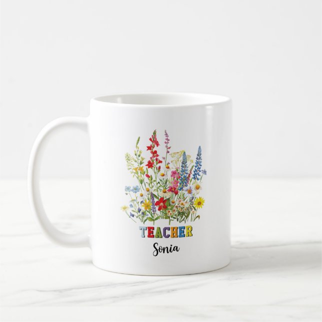 Mug enseignant personnalisé, mug enseignant person (Gauche)