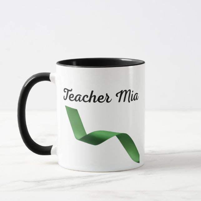 Mug enseignant personnalisé, nom d'enseignant pers (Gauche)