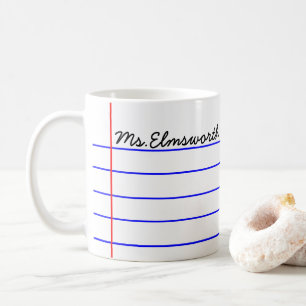 Mug enseignant personnel amusant et minimaliste
