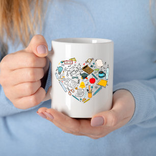 Mug Enseignant Professeur Outil Coeur