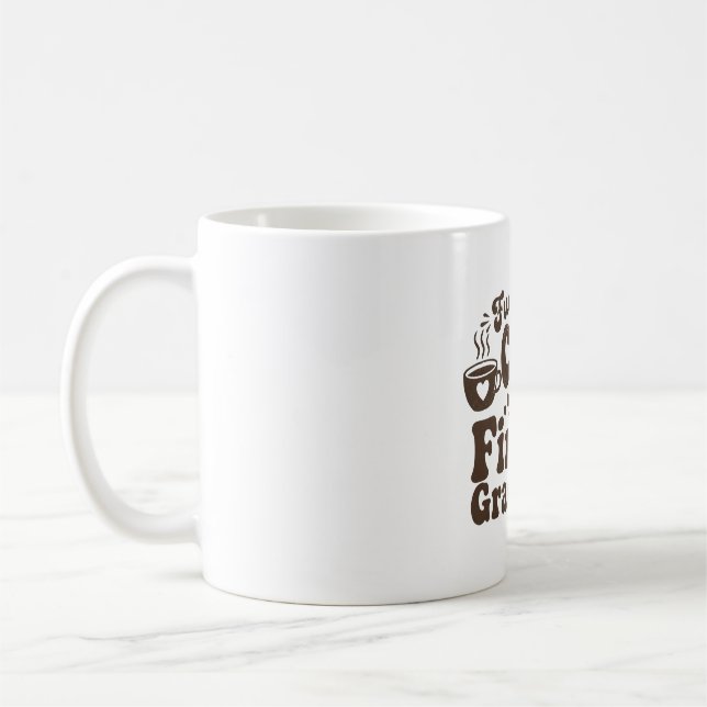 Mug Enseignant Rétro Alimenté Par Le Café Et Les Élève (Gauche)