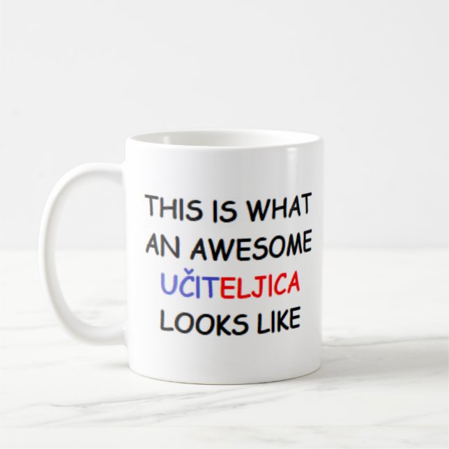 Mug enseignant slovenien uciteljica, génial (Gauche)