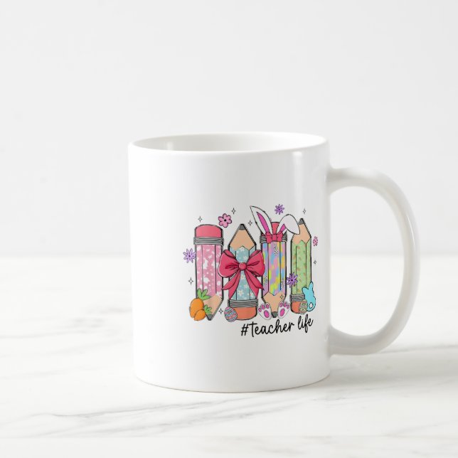 Mug Enseignant super Sped Enseignant Pâques Bunny Sped (Droite)